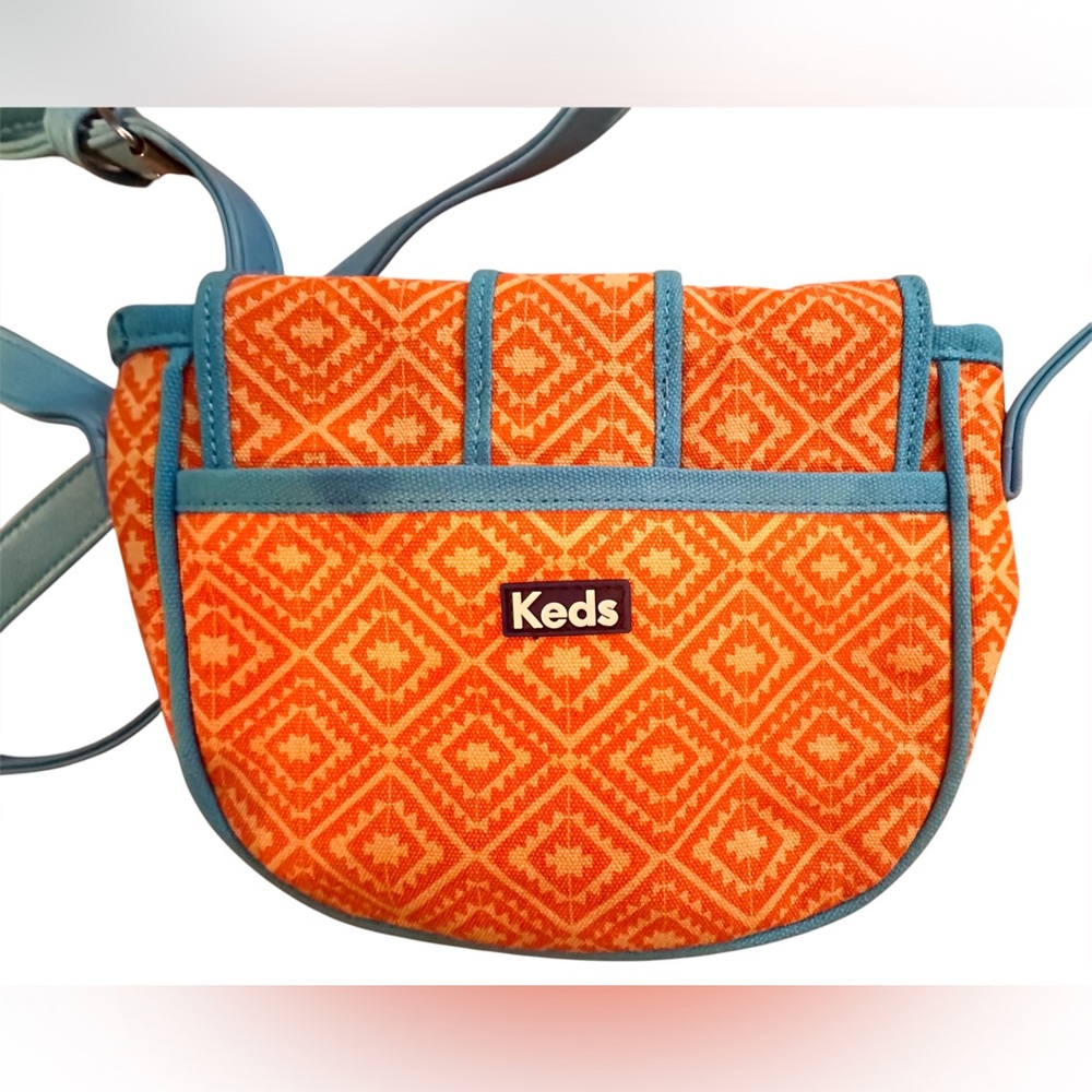 NWT Keds Women's Chain Strap C8 Orange and Blue Purse - Picture 4 of 9